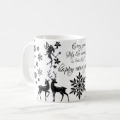 新年を迎える コーヒーマグカップ (正面左)