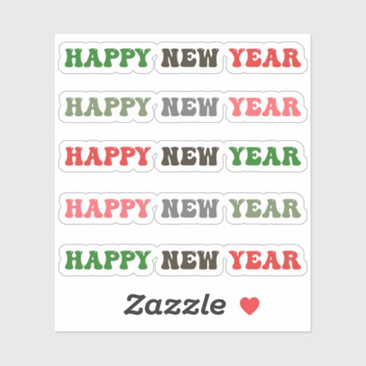 新年を迎える シール (シート)