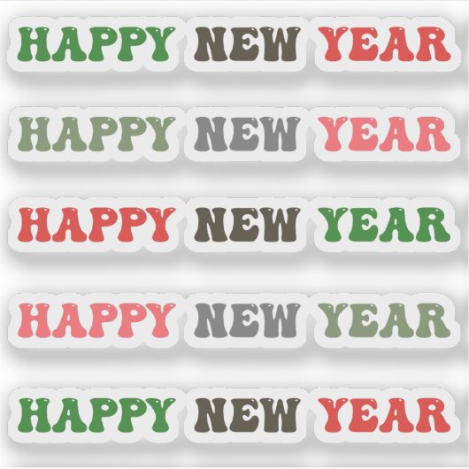 新年を迎える シール (正面)