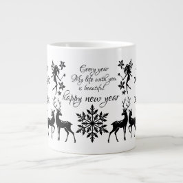 新年を迎える ジャンボコーヒーマグカップ