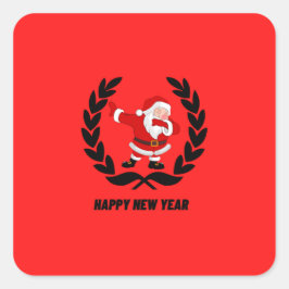 新年を迎える スクエアシール