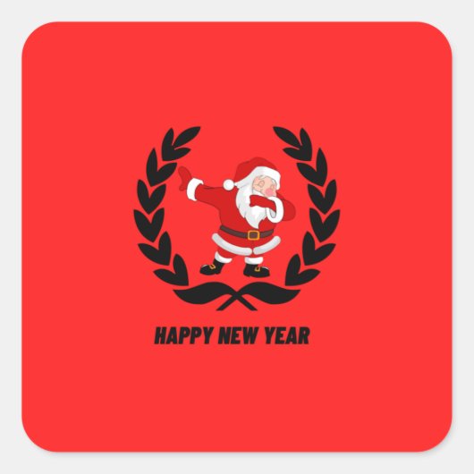 新年を迎える スクエアシール (正面)