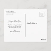 新年を迎える | スタイリッシュグリーティングカード ポストカード (裏面)