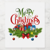 新年を迎える ワインラベル (シングルラベル)