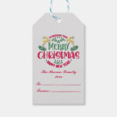 新年を迎え、クリスマスをお祝い ギフトタグ (正面)