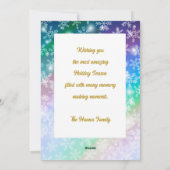 新年を迎え、クリスマスをお祝い シーズンカード (裏面)