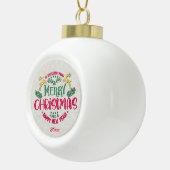 新年を迎え、クリスマスをお祝い セラミックボールオーナメント (右)