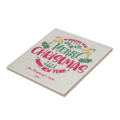 新年を迎え、クリスマスをお祝い タイル (側面)