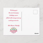 新年を迎え、クリスマスをお祝い ポストカード (裏面)