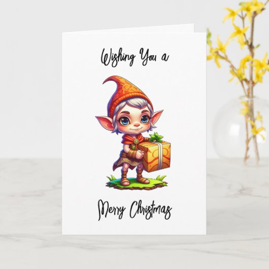 新年を迎え、クリスマスを迎えて新年を迎えたい カード (黄色い花)