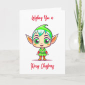 新年を迎え、クリスマスを迎えて新年を迎えたい カード (正面)