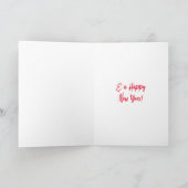 新年を迎え、クリスマスを迎えて新年を迎えたい カード (内部)