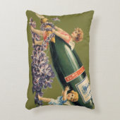 新年を迎え、シャンパンとヴィンテージ天使 アクセントクッション (正面(垂直))