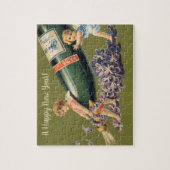 新年を迎え、シャンパンとヴィンテージ天使 ジグソーパズル (縦)