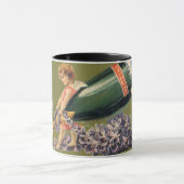 新年を迎え、シャンパンとヴィンテージ天使 マグカップ (中央)