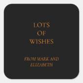 新年を迎え、新年を迎えることを祈る スクエアシール (正面)