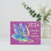 新年を迎え、新年を迎える ポストカード (スタンド正面)