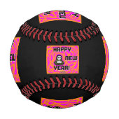 新年を迎え、野球を望む 野球ボール (裏面)