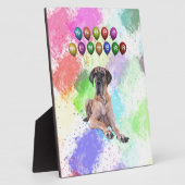 新年を願う大きなダン犬|過去記事 フォトプラーク (側面)