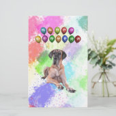 新年を願う大きなダン犬|過去記事 便箋 (スタンド正面)