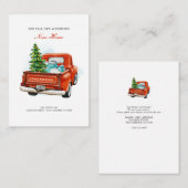 新年アドベンチャホームクリスマスホリデームービング ノートカード (正面/裏面)