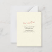 新年アドベンチャホームクリスマスホリデームービング ノートカード (裏面)