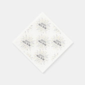 新年アートバーストグラフィックハッピーニューイヤー文字アート スタンダードカクテルナプキン (角)