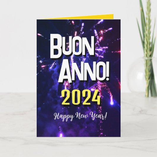 新年イタリアンおめでとう | Auguri di Buon Anno 2024 シーズンカード (正面)