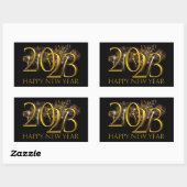 新年イブパーティー供給2023年新年おめでとう 長方形シール (シート)