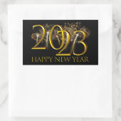 新年イブパーティー供給2023年新年おめでとう 長方形シール (バッグ)