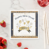 新年イブパーティー、ゴールデンバルーンナプキン スタンダードランチョンナプキン (インサイチュ)