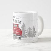 新年インギア引用文ヴィンテージレッドトラック名 ジャンボコーヒーマグカップ (正面右)