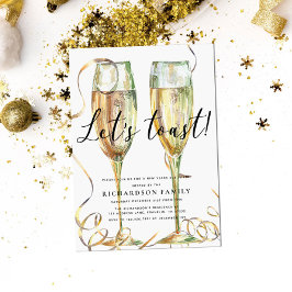新年エレガントのパーティーに乾杯 招待状