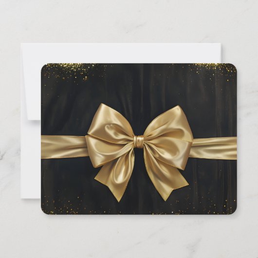 新年エレガントの水晶と金ゴールド灯 招待状 (裏面)