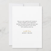 新年エレガント婚約のリングや輪 シーズンカード (裏面)