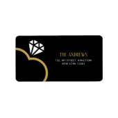 新年エレガント婚約のリングや輪 ラベル (正面)