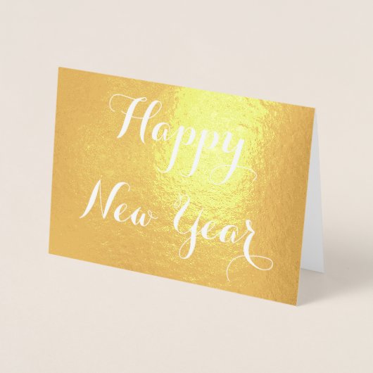 新年カスタムのパーソナライズされた挨拶を作成 箔カード (正面)