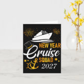 新年クルーズ スクワッド 2027 冬休み 再会 カード (黄色い花)