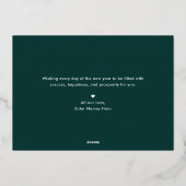 新年コラージュFOIL編集可能カラーホリデーカード 箔シーズンカード (裏面)