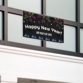 新年ゴルフカートのパレードのバナー 横断幕 (ビルの外側)