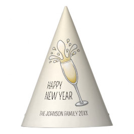 新年シャンパングラス パーティーハット