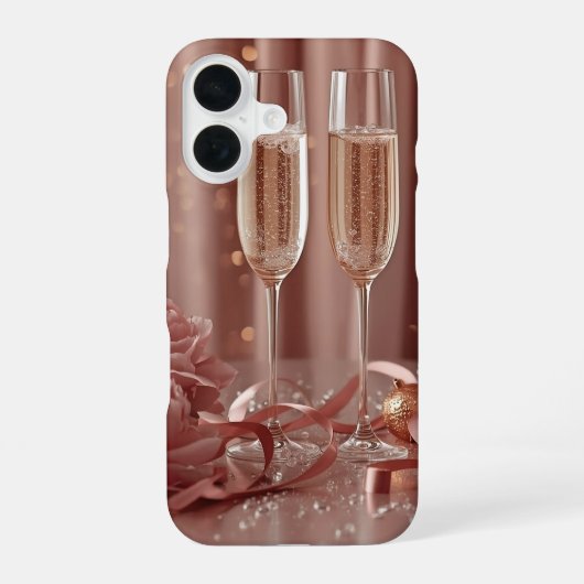 新年シャンパングロー iPhone 16ケース (裏面)
