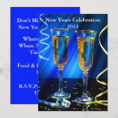 新年シャンパントースト 招待状 (正面/裏面)