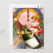 新年シャンパン ポストカード (正面/裏面)