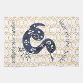 新年ス中国のネーク〔占星術の〕十二宮図動ミニマル物 キッチンタオル (横)