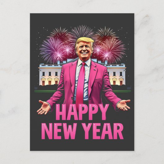 新年トランプ決意 2025 ポストカード (正面)