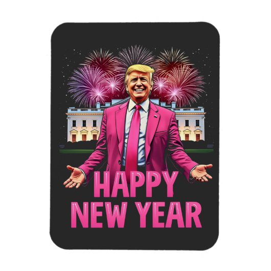 新年トランプ決意 2025 マグネット (縦)