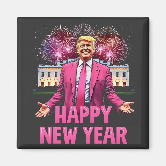 新年トランプ決意 2025 マグネット (正面)