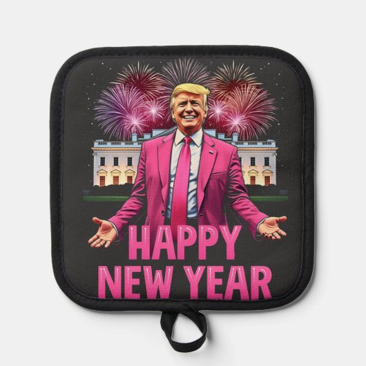 新年トランプ決意 2025 鍋敷き (正面)