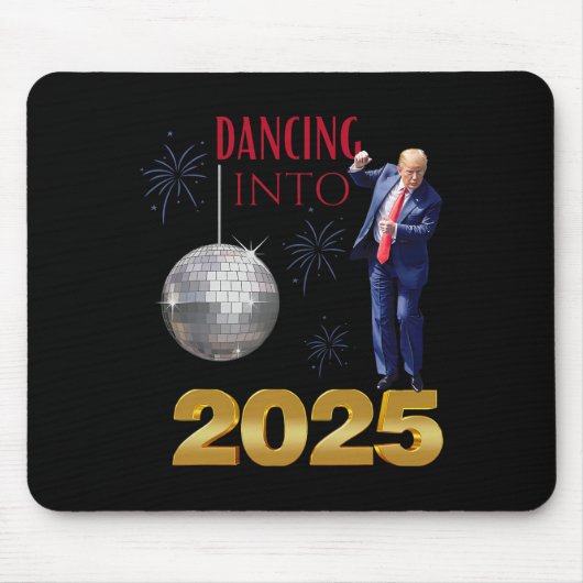 新年トランプ踊り2025メガおもしろいパーティー数 マウスパッド (正面)